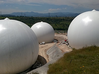 Double membrane gas holders - Example 2